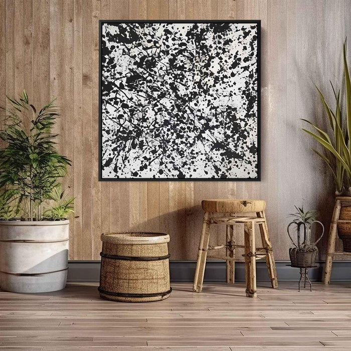 Black and White Abstract Splatter #009 - Kanvah