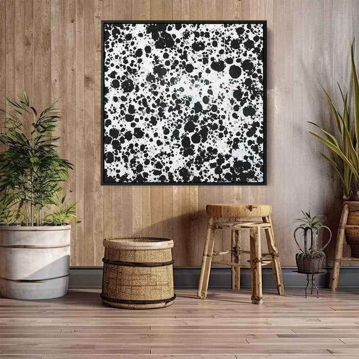 Black and White Abstract Splatter #016 - Kanvah