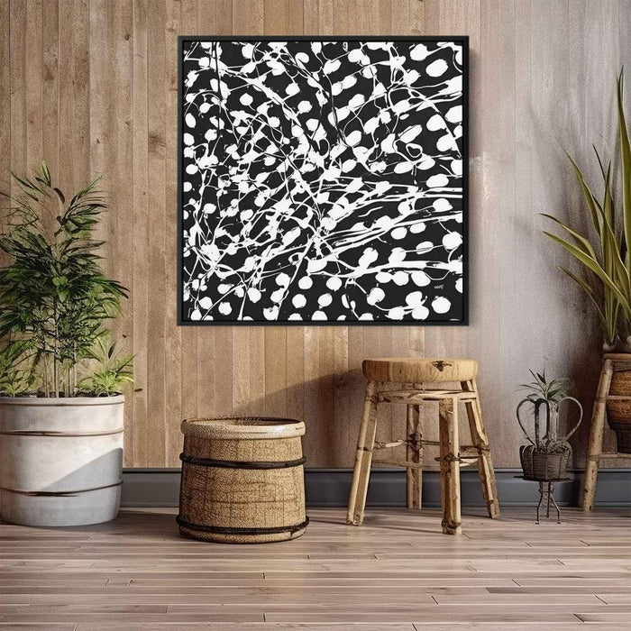 Black and White Abstract Splatter #020 - Kanvah