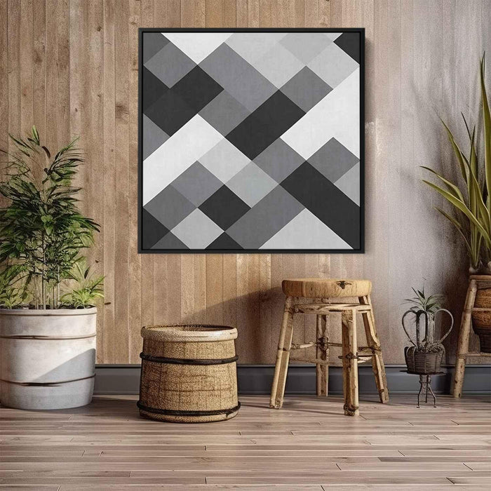 Black and White Geometric #016 - Kanvah