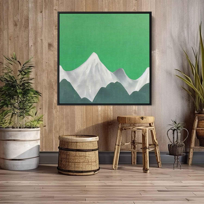 Green Abstract Mountain #002 - Kanvah