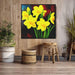 Impressionist Oil Daffodils #006 - Kanvah