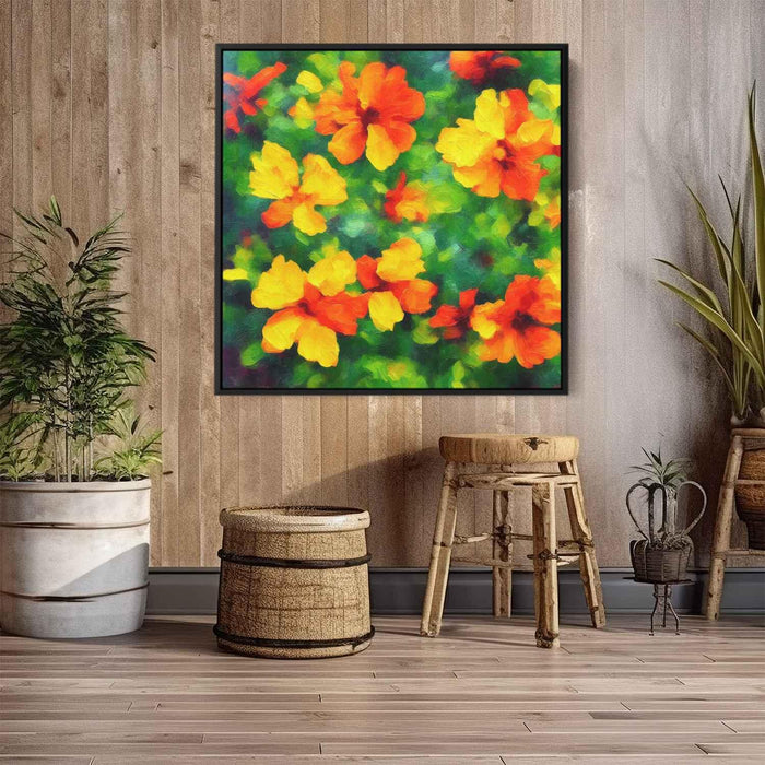 Impressionist Oil Tropical Flowers #002 - Kanvah