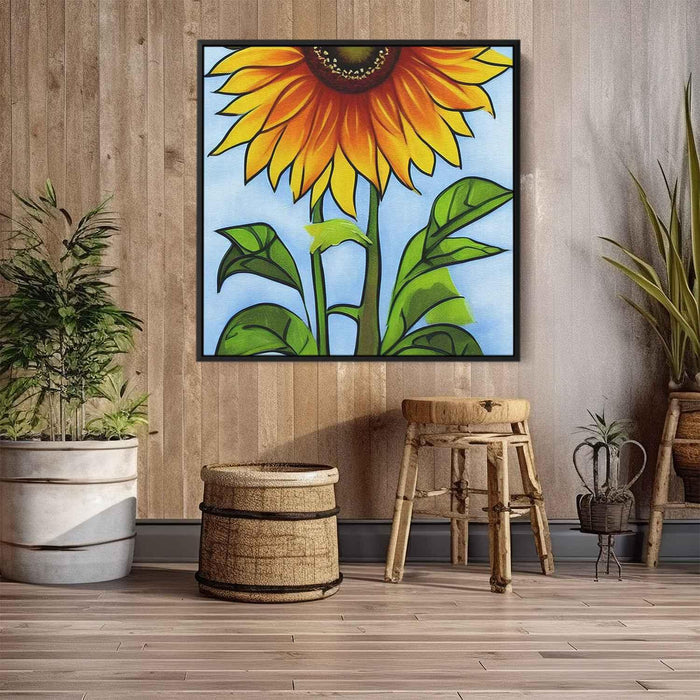 Line Art Sunflower #002 - Kanvah