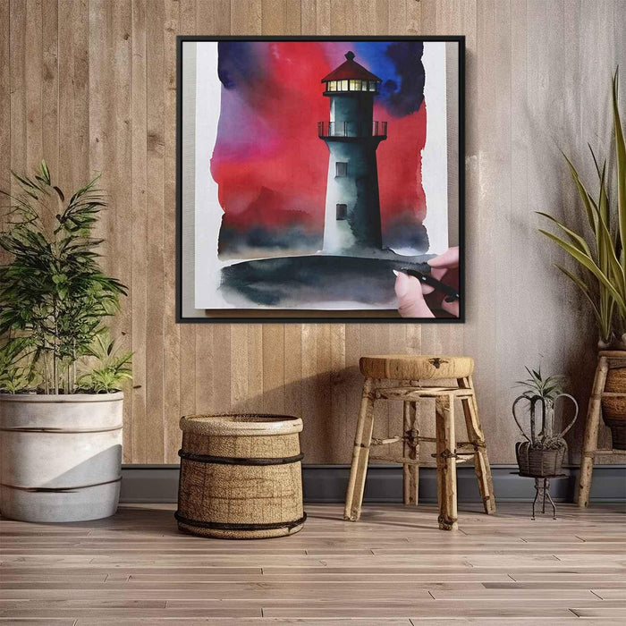 Watercolor Lighthouse #004 - Kanvah