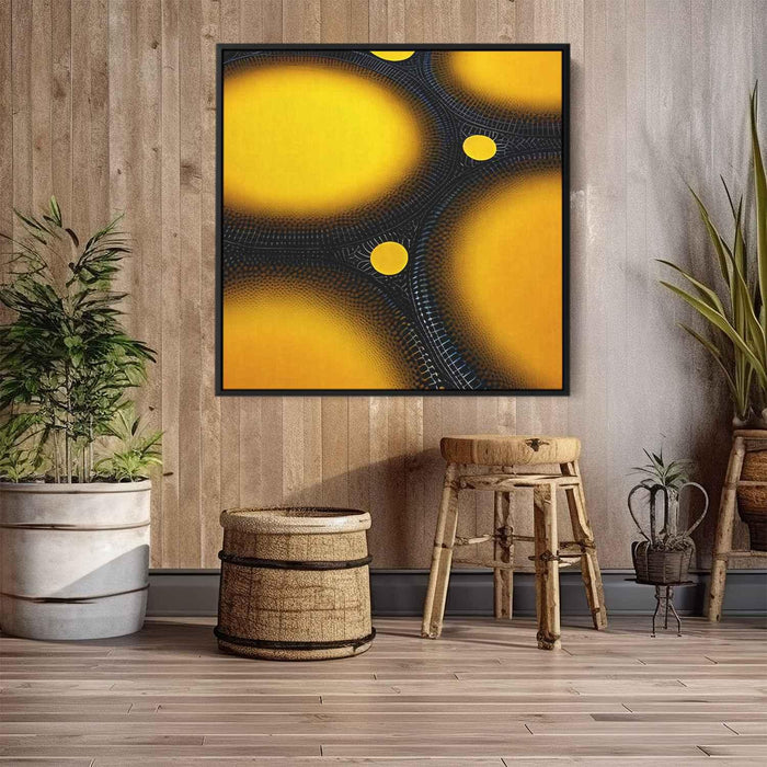 Yellow Abstract Print #028 - Kanvah