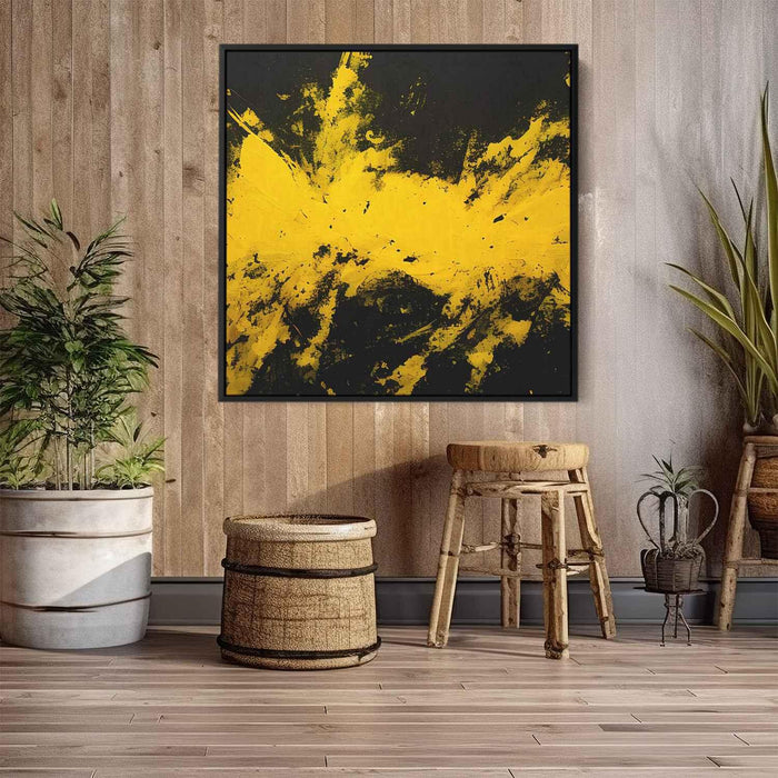 Yellow Abstract Splatter #009 - Kanvah