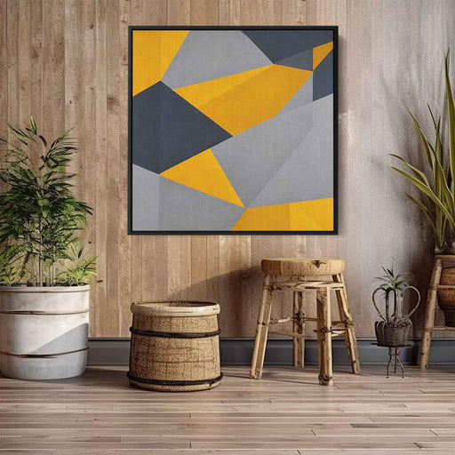 Yellow Geometric Abstract #020 - Kanvah