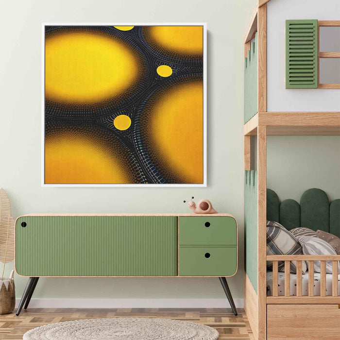 Yellow Abstract Print #028 - Kanvah