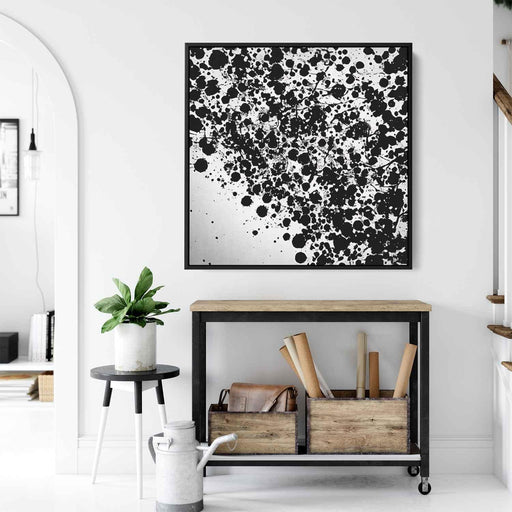 Black and White Abstract Splatter #013 - Kanvah