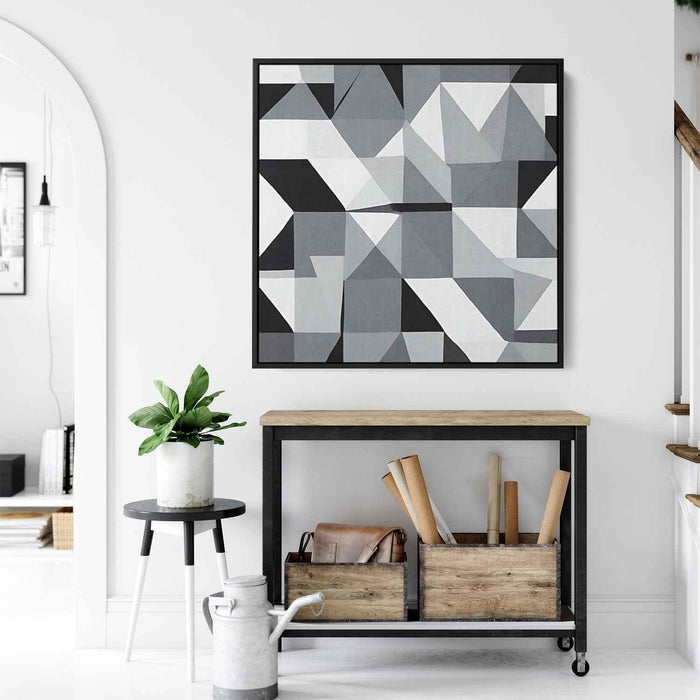 Black and White Geometric #023 - Kanvah