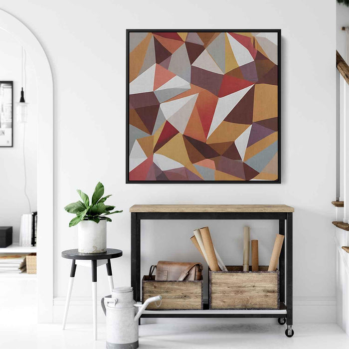 Brown Geometric Abstract #003 - Kanvah