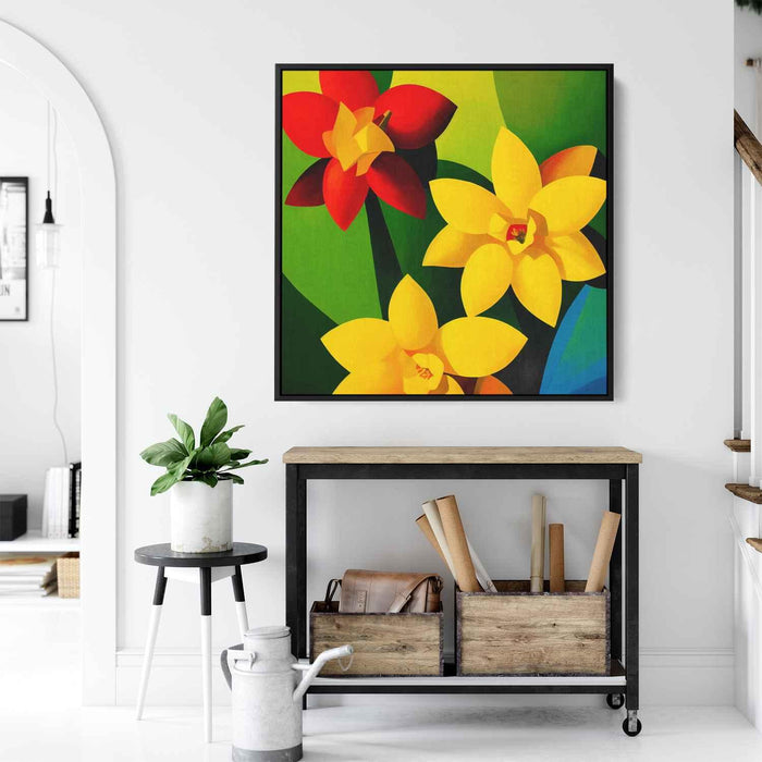 Cubist Oil Daffodils #003 - Kanvah