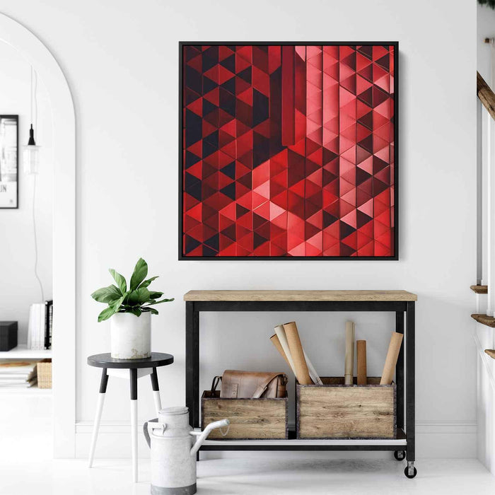 Red Geometric Abstract #007 - Kanvah