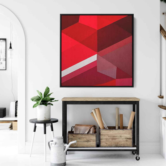 Red Geometric Abstract #025 - Kanvah