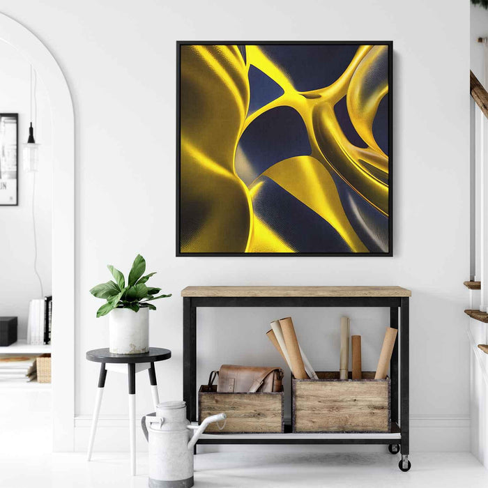 Yellow Abstract Print #047 - Kanvah