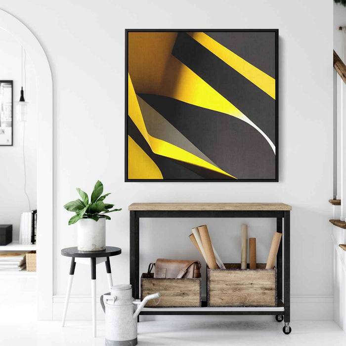 Yellow Geometric Abstract #001 - Kanvah