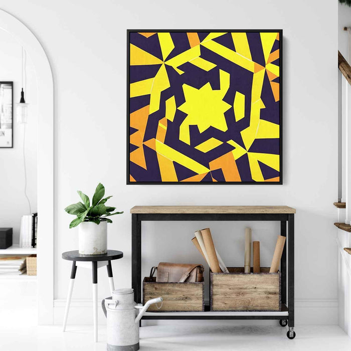 Yellow Geometric Abstract #005 - Kanvah