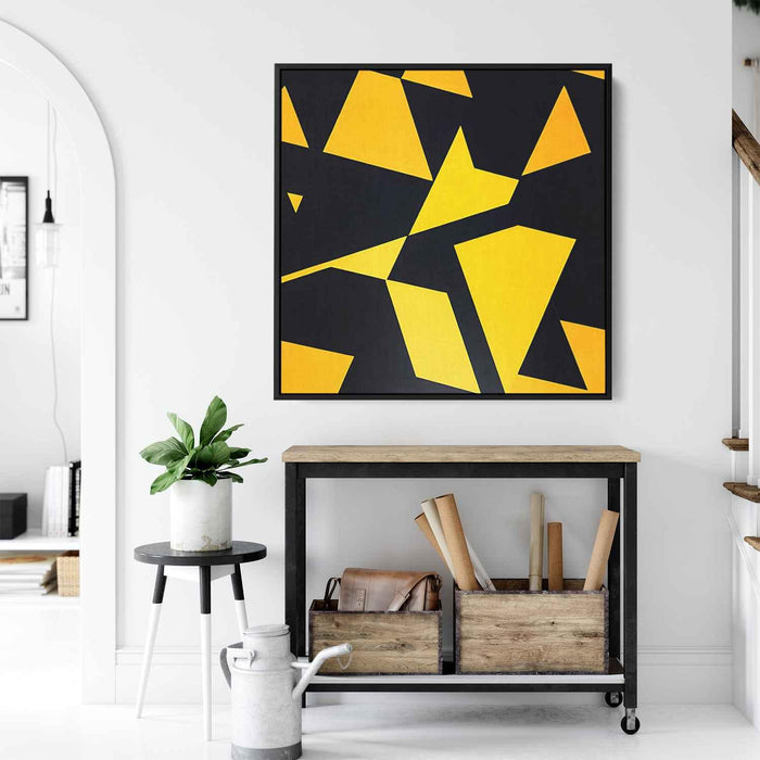 Yellow Geometric Abstract #013 - Kanvah