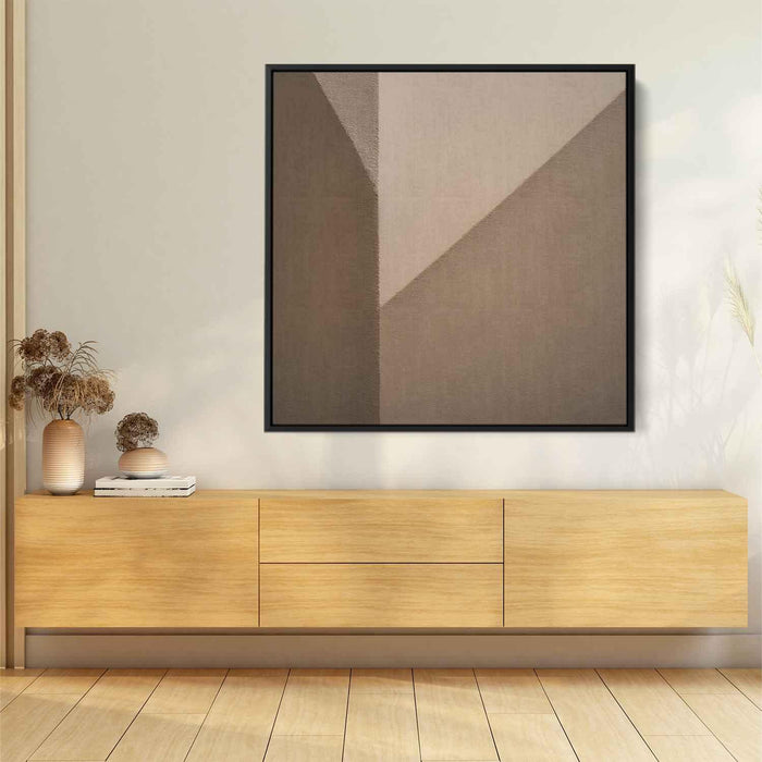 Beige Abstract Print #026 - Kanvah