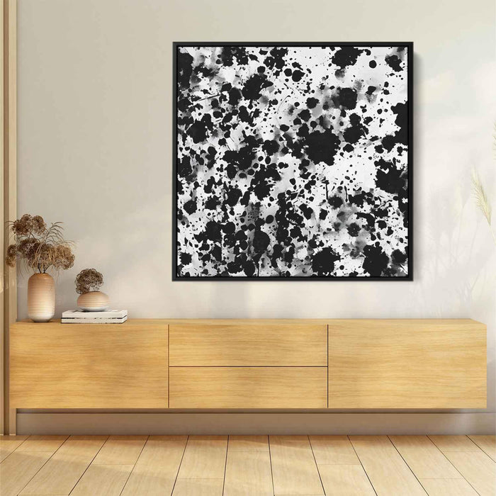 Black and White Abstract Splatter #008 - Kanvah