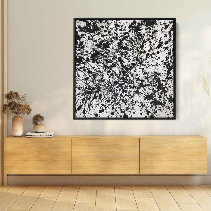 Black and White Abstract Splatter #009 - Kanvah