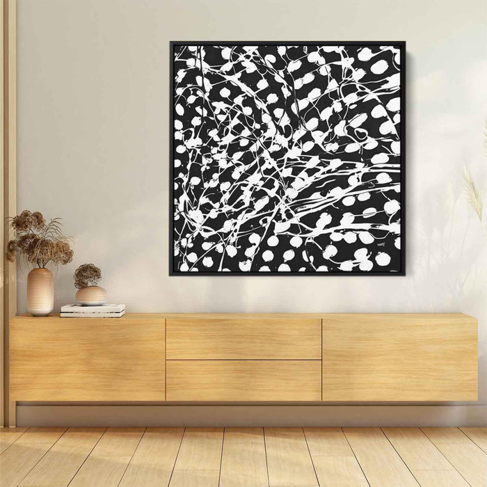 Black and White Abstract Splatter #020 - Kanvah