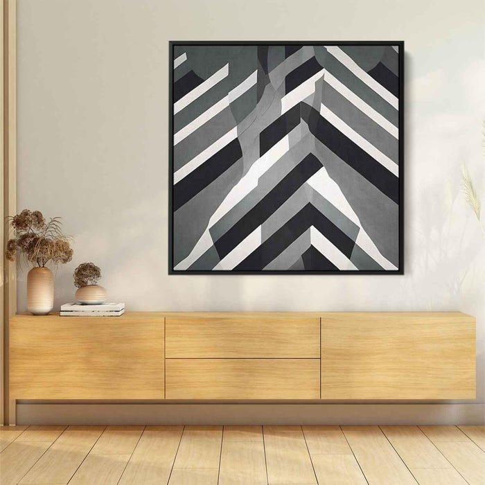 Black and White Geometric #010 - Kanvah