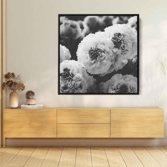 Black And White Photography Carnations #008 - Kanvah