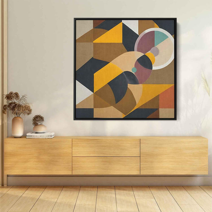 Brown Geometric Abstract #006 - Kanvah