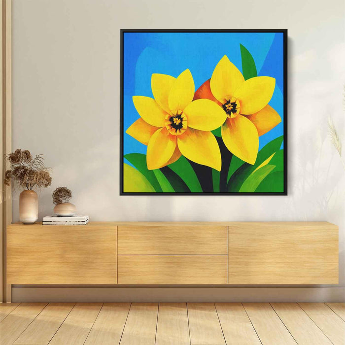 Cubist Oil Daffodils #002 - Kanvah