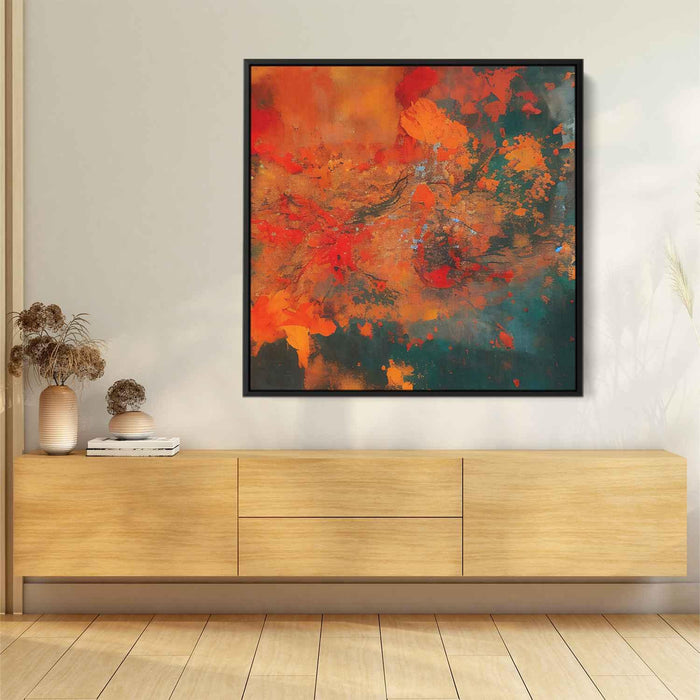Orange Abstract Splatter #028 - Kanvah
