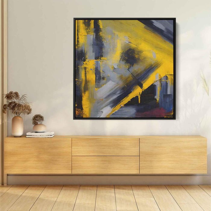 Yellow Abstract Print #012 - Kanvah
