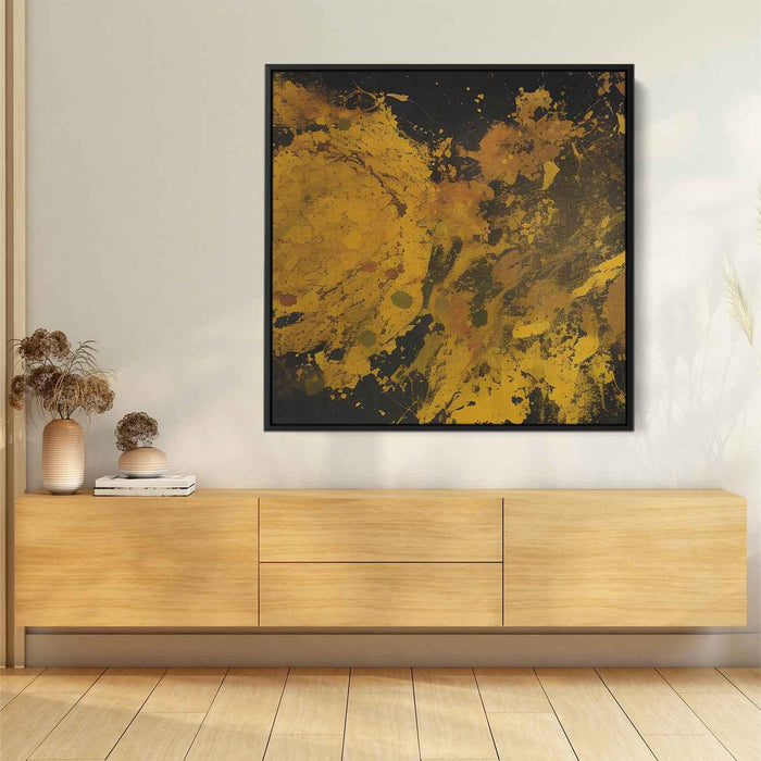 Yellow Abstract Splatter #018 - Kanvah