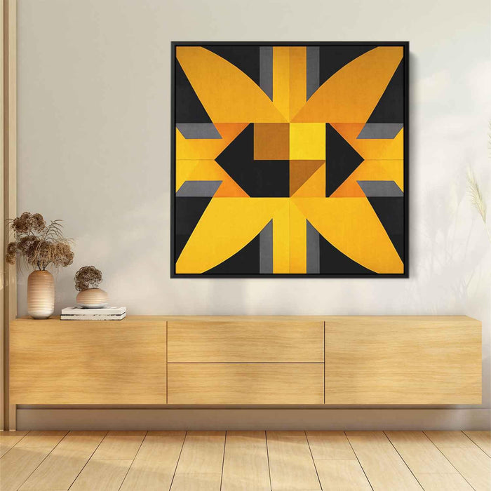 Yellow Geometric Abstract #016 - Kanvah