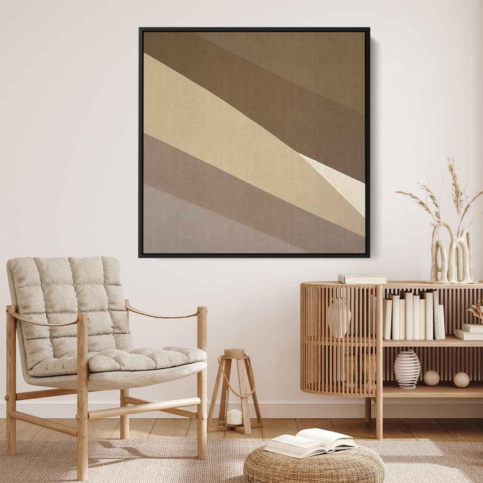 Beige Abstract Print #015 - Kanvah