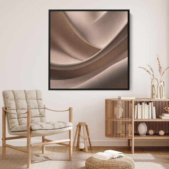 Beige Abstract Print #017 - Kanvah