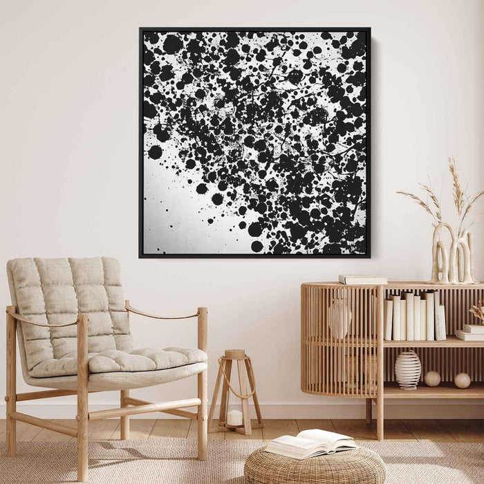 Black and White Abstract Splatter #013 - Kanvah