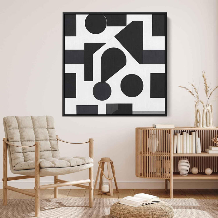 Black and White Geometric #001 - Kanvah