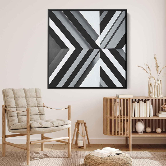 Black and White Geometric #019 - Kanvah