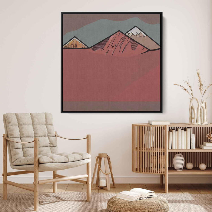 Line Art Desert Mountains #009 - Kanvah