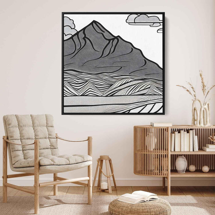 Line Art Desert Mountains #030 - Kanvah