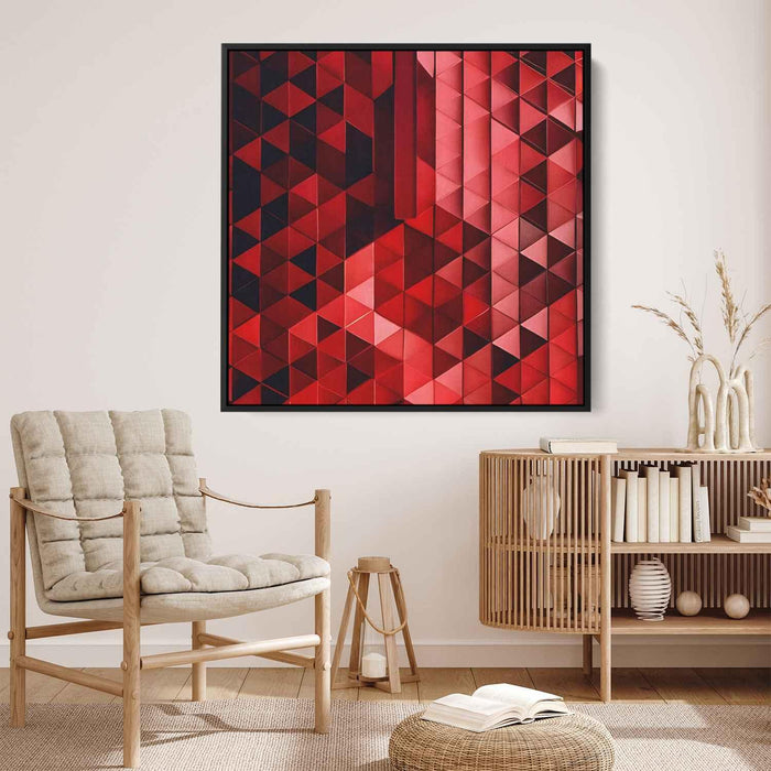 Red Geometric Abstract #007 - Kanvah