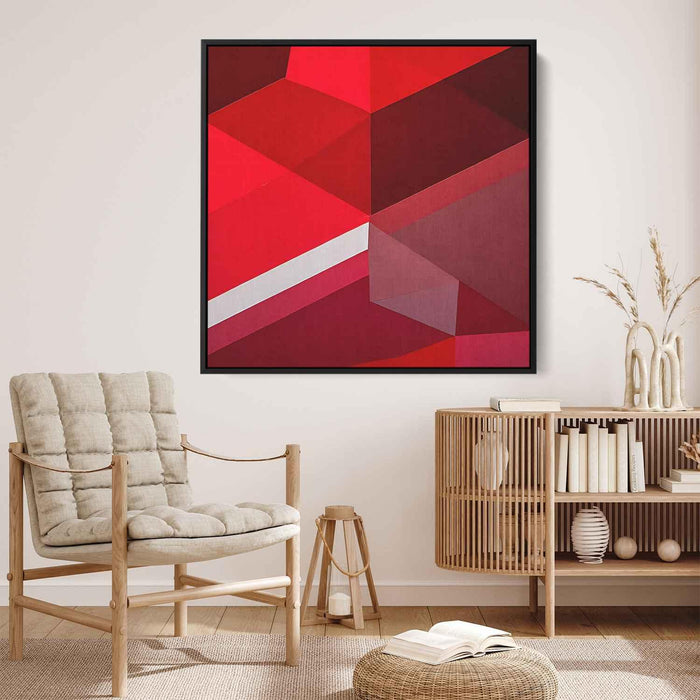 Red Geometric Abstract #025 - Kanvah
