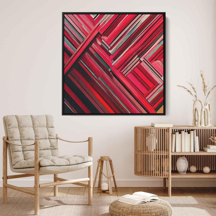 Red Geometric Abstract #027 - Kanvah