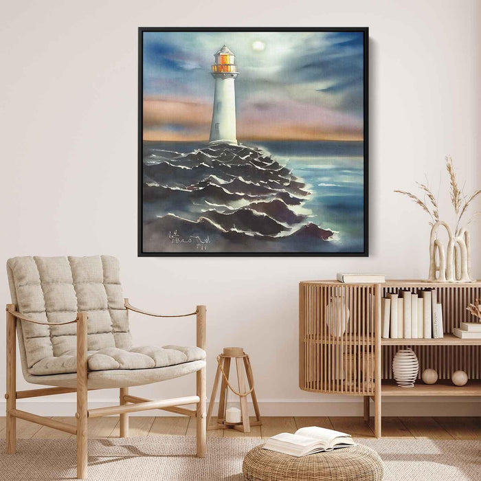 Watercolor Lighthouse #043 - Kanvah