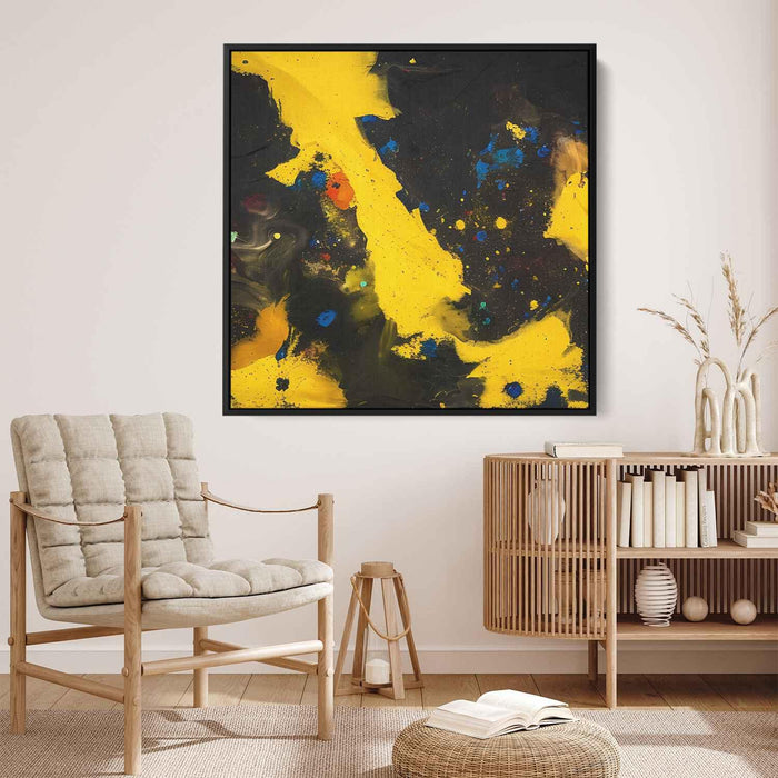 Yellow Abstract Splatter #013 - Kanvah