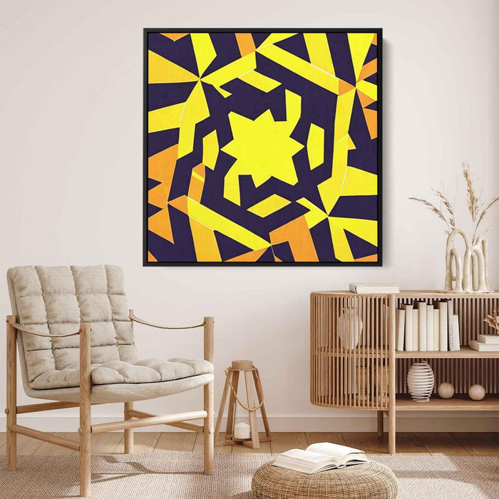 Yellow Geometric Abstract #005 - Kanvah