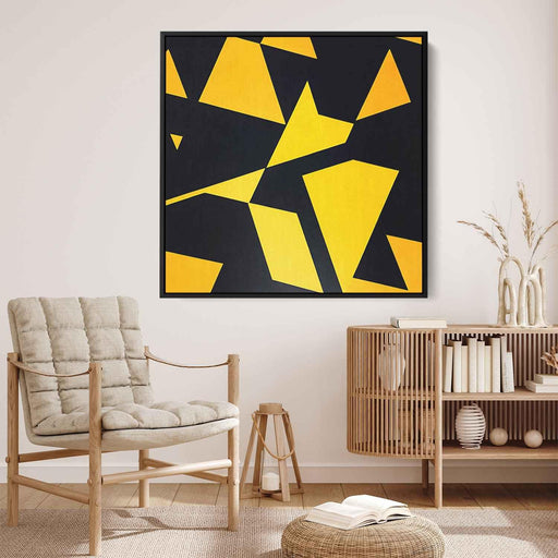 Yellow Geometric Abstract #013 - Kanvah