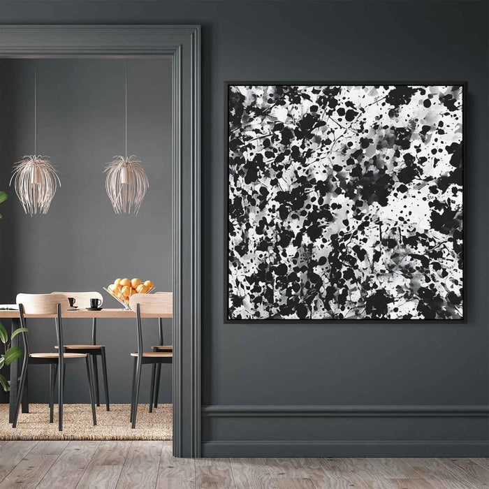 Black and White Abstract Splatter #003 - Kanvah